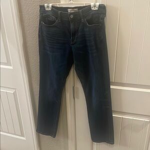 Dark Blue Straight Leg Jeans Classic Style